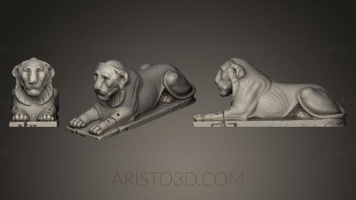 Figurines lions tigers sphinxes (STKL_0153) 3D model for CNC machine